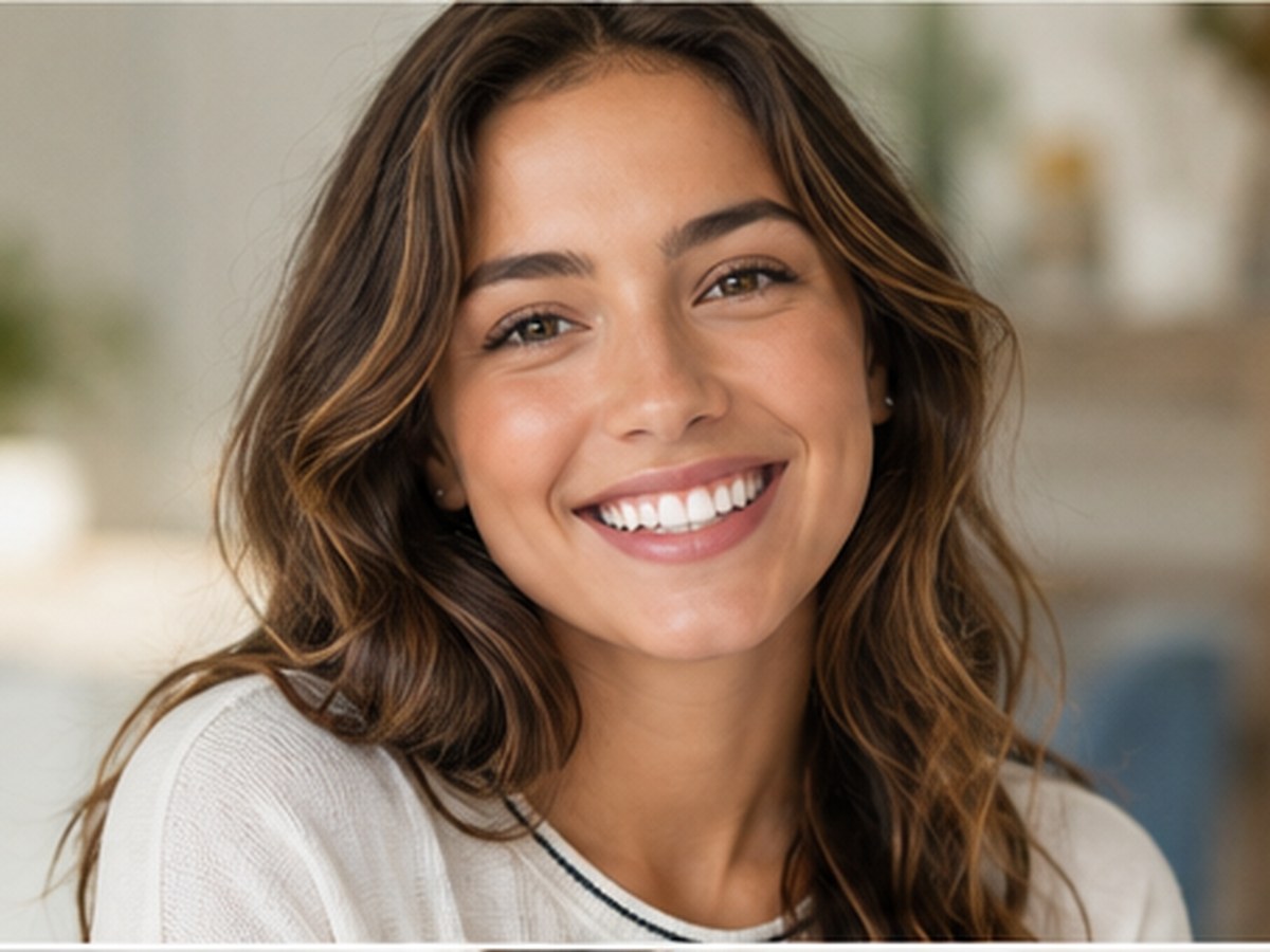 Smiling adult woman with straight teeth — Orthodontic Guides for Greater Victoria BC